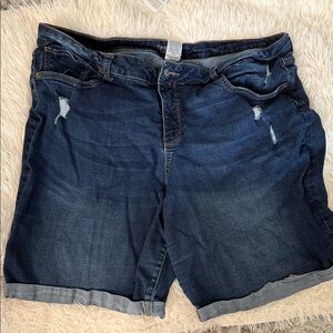 Time and Tru Dark Blue Jean Shorts